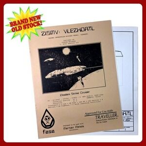FASA Traveller ZISMV Vlezhoatl Zhodani Strike Cruiser Blueprints 1981 New